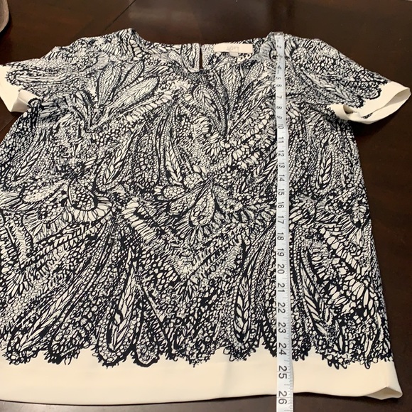 Adorable LOFT top cream black sz M - Picture 8 of 8